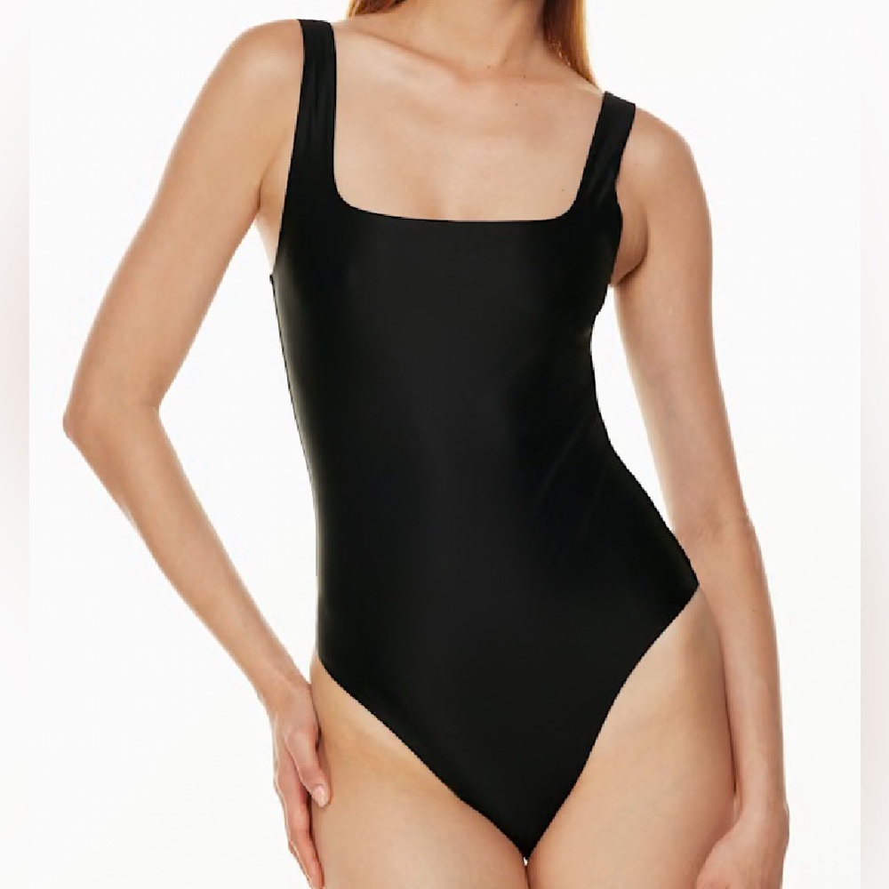 Babaton Classic Black Satin Finish Bodysuit. Size Small.